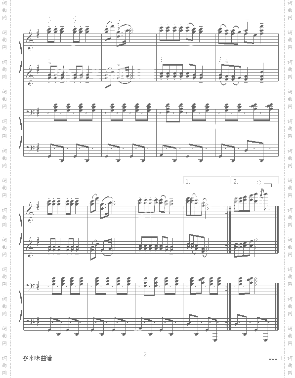 铃儿响丁当--四手联弹-世界名曲