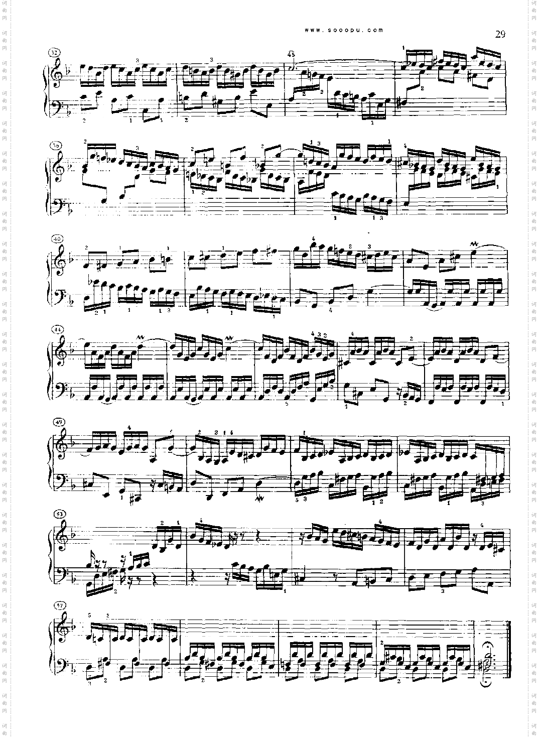 巴赫平均律曲集第二册第6首键盘类钢琴