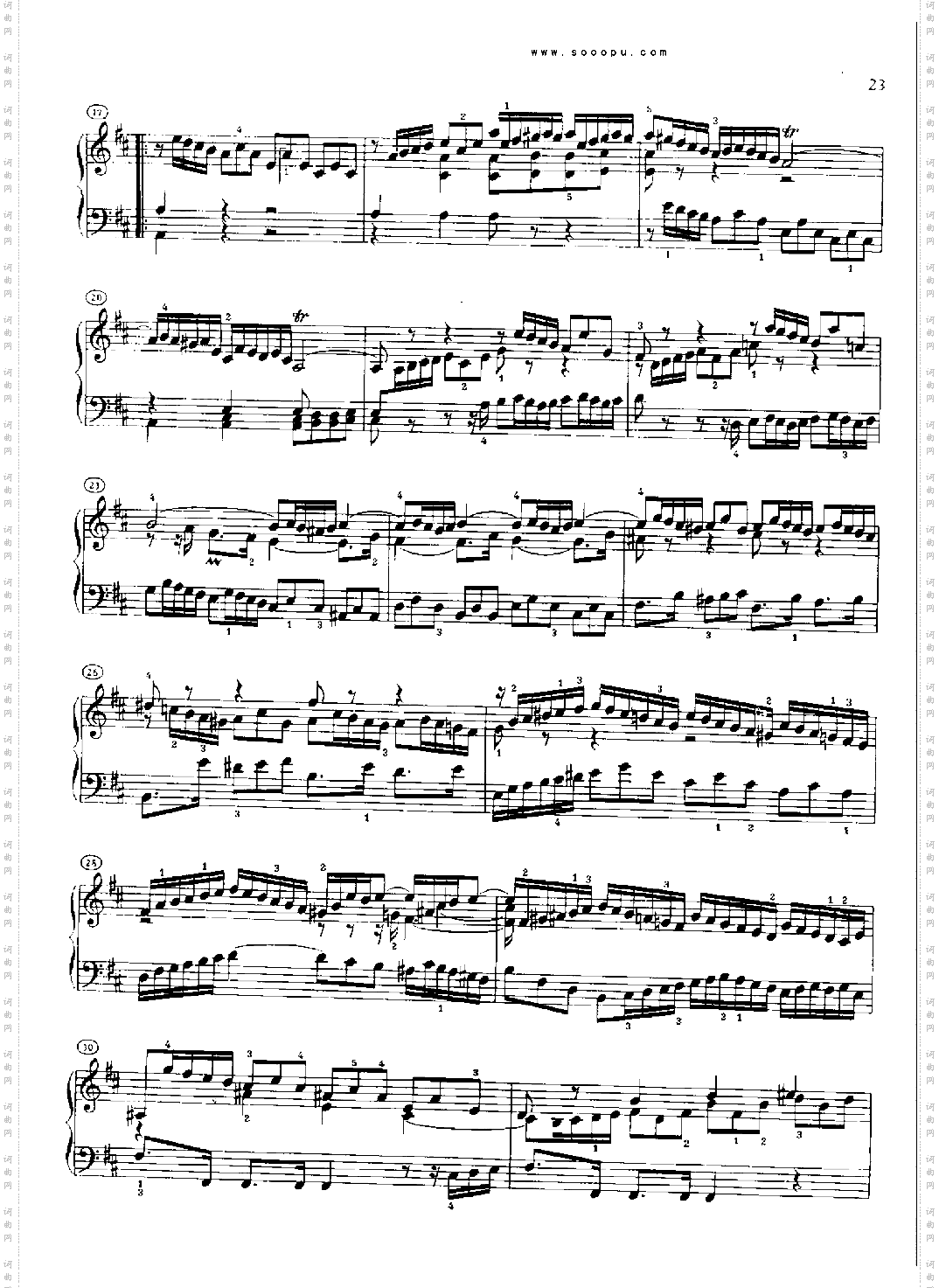 巴赫平均律曲集第二册第5首键盘类钢琴