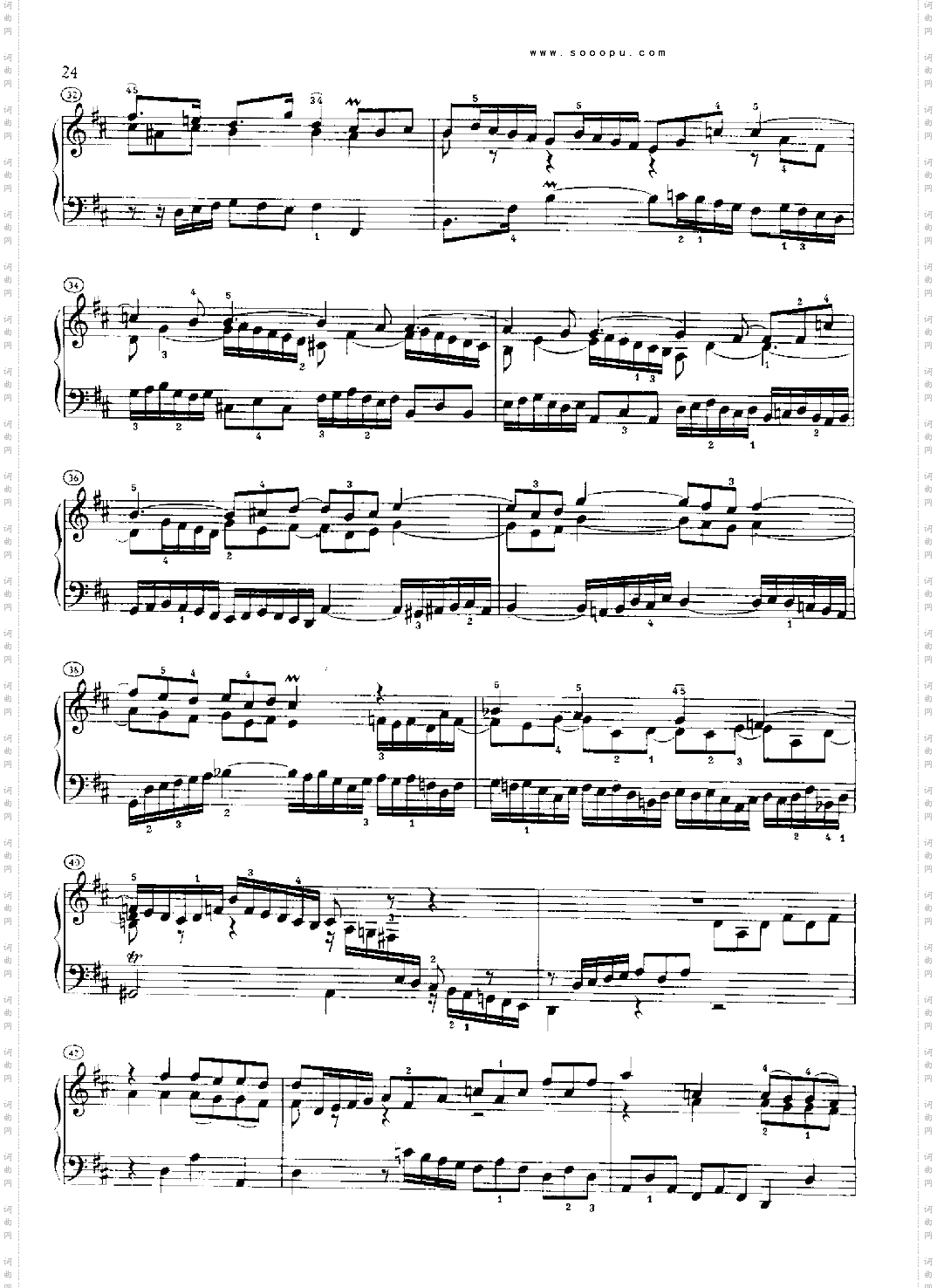巴赫平均律曲集第二册第5首键盘类钢琴