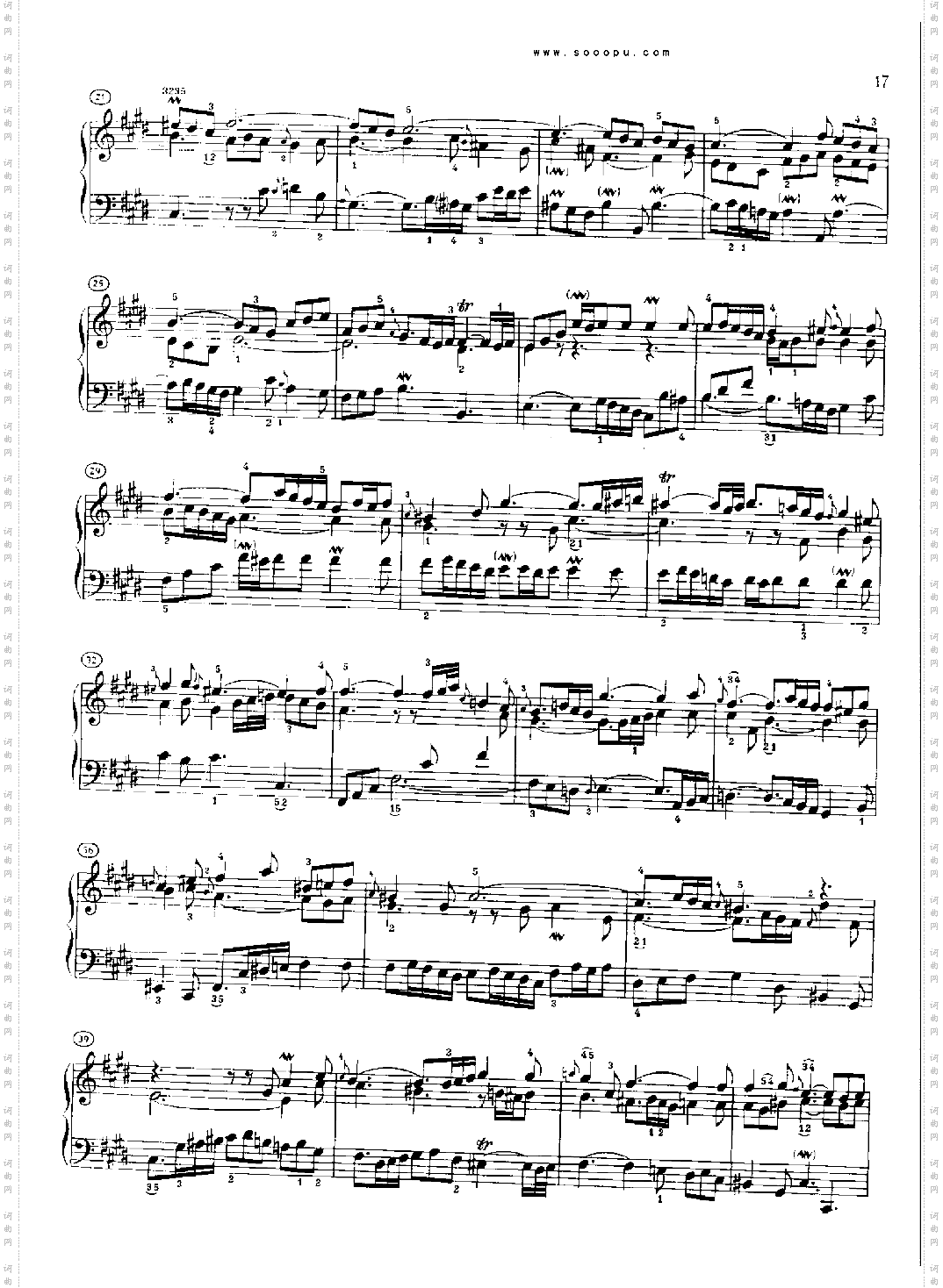 巴赫平均律曲集第二册第4首键盘类钢琴