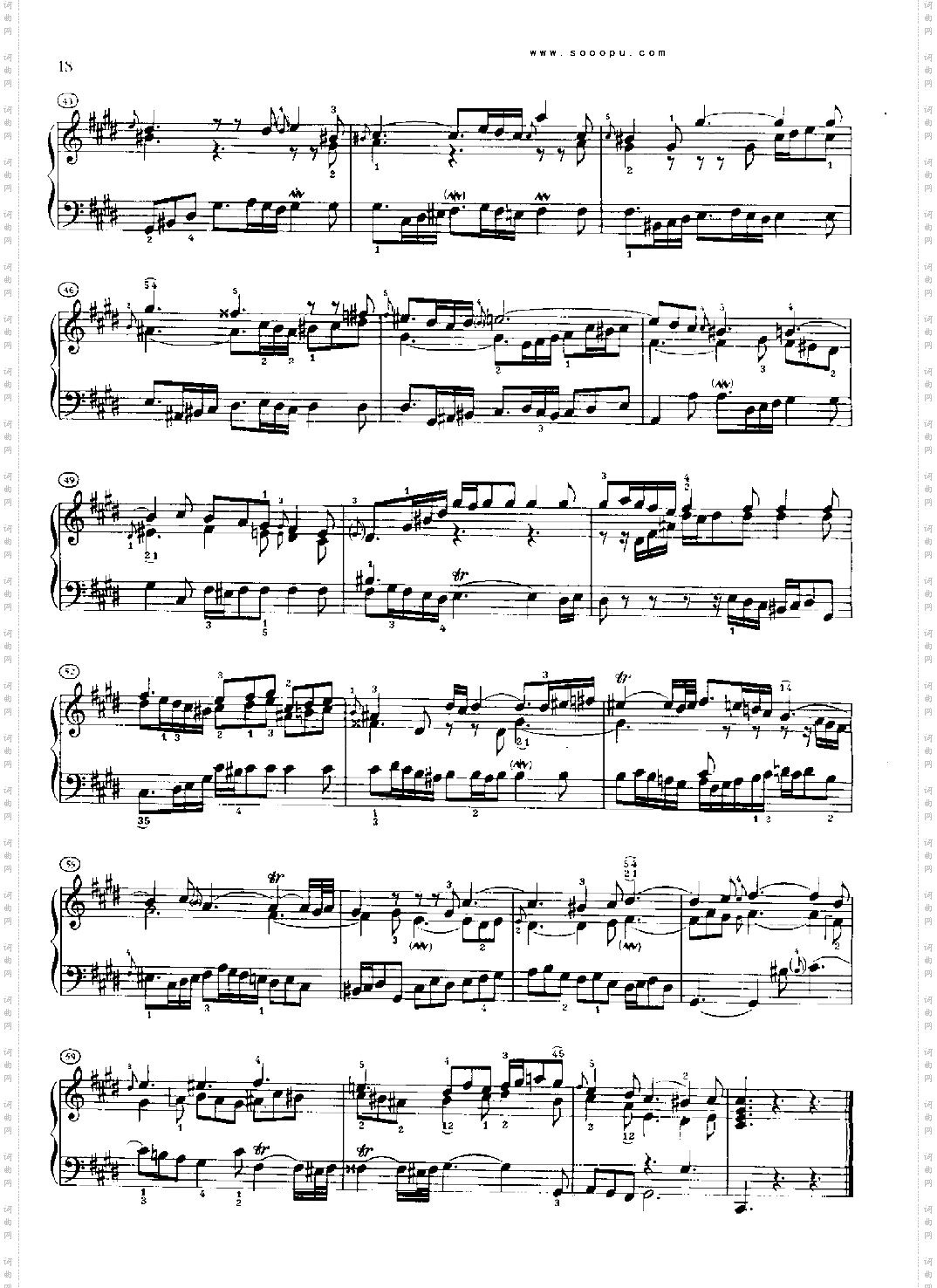 巴赫平均律曲集第二册第4首键盘类钢琴