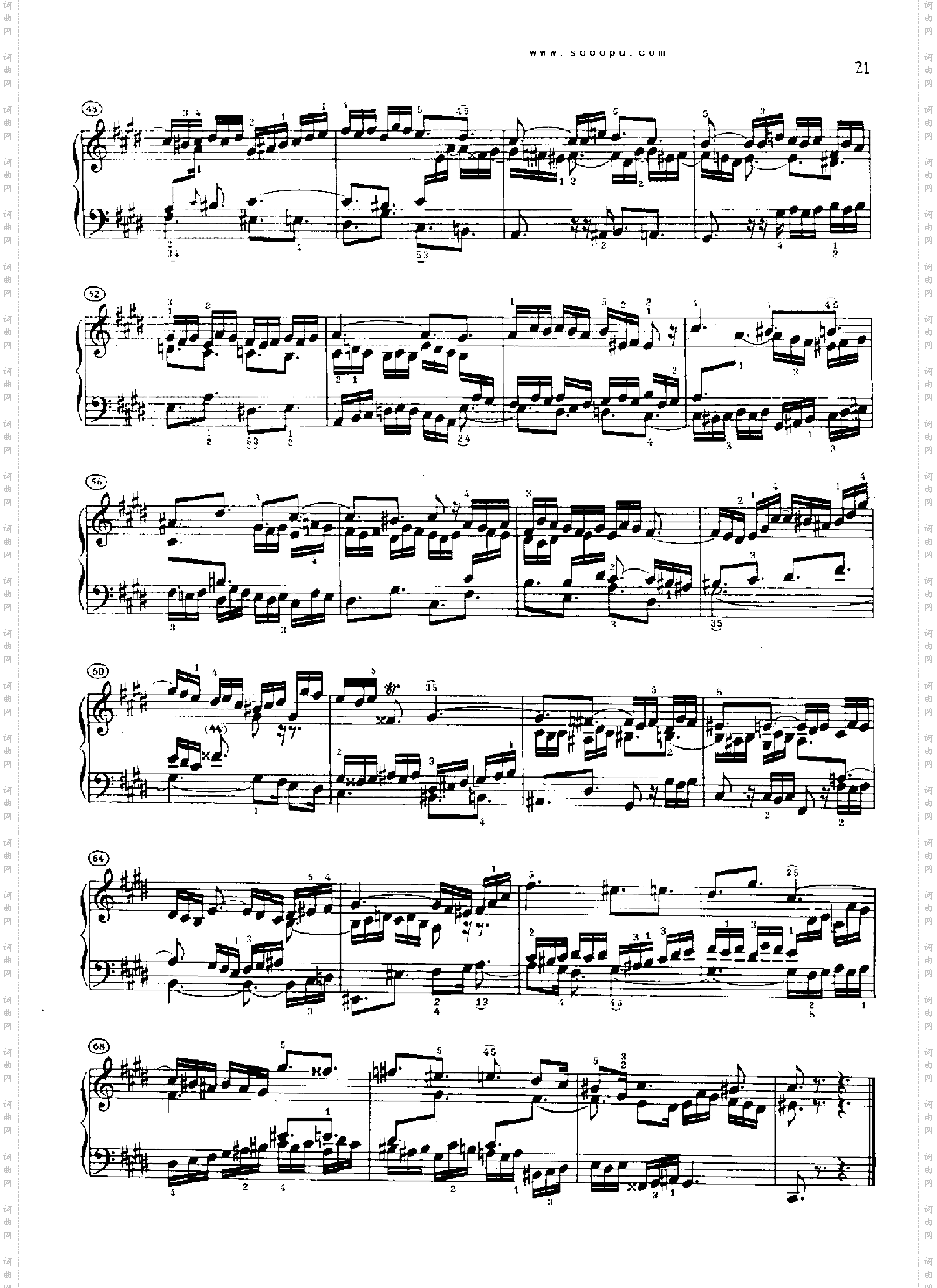 巴赫平均律曲集第二册第4首键盘类钢琴