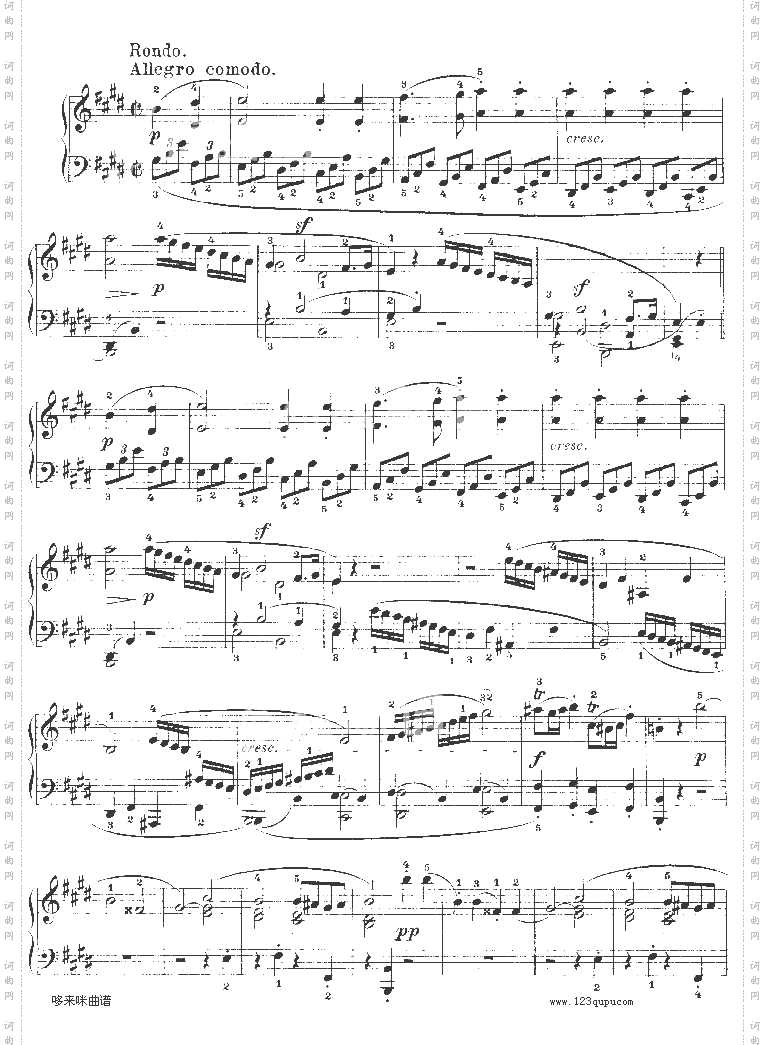 E大调第九钢琴奏鸣曲Op.14No—1-贝多芬