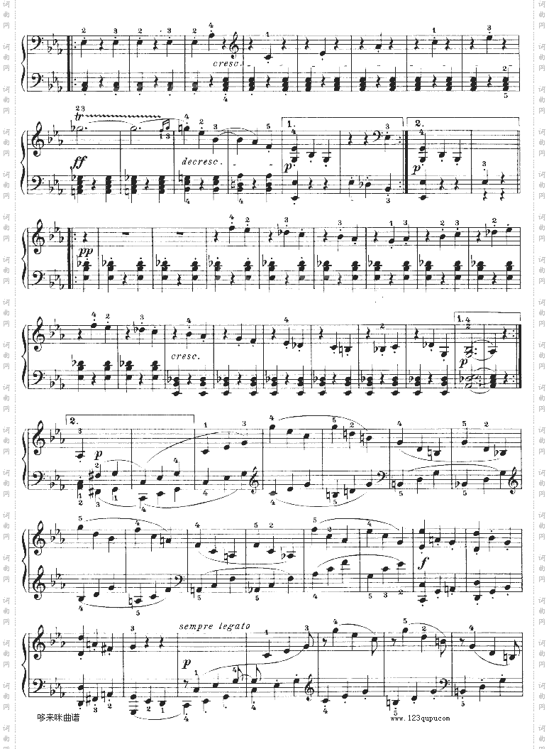 第十三钢琴奏鸣曲-Op.27No.1-贝多芬