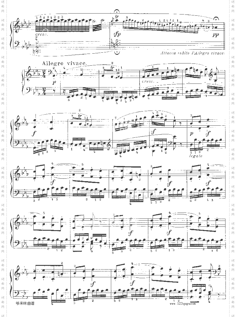 第十三钢琴奏鸣曲-Op.27No.1-贝多芬