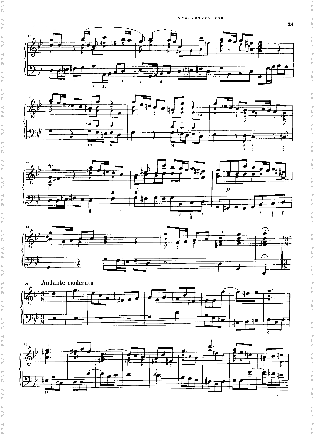 g小调奏鸣曲k88.L36键盘类钢琴