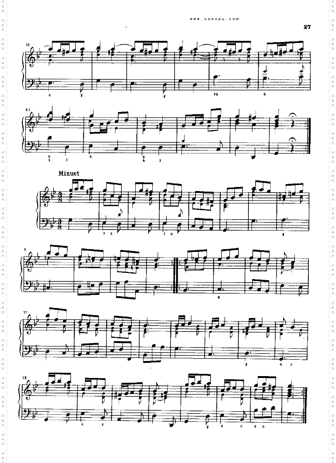 g小调奏鸣曲k88.L36键盘类钢琴