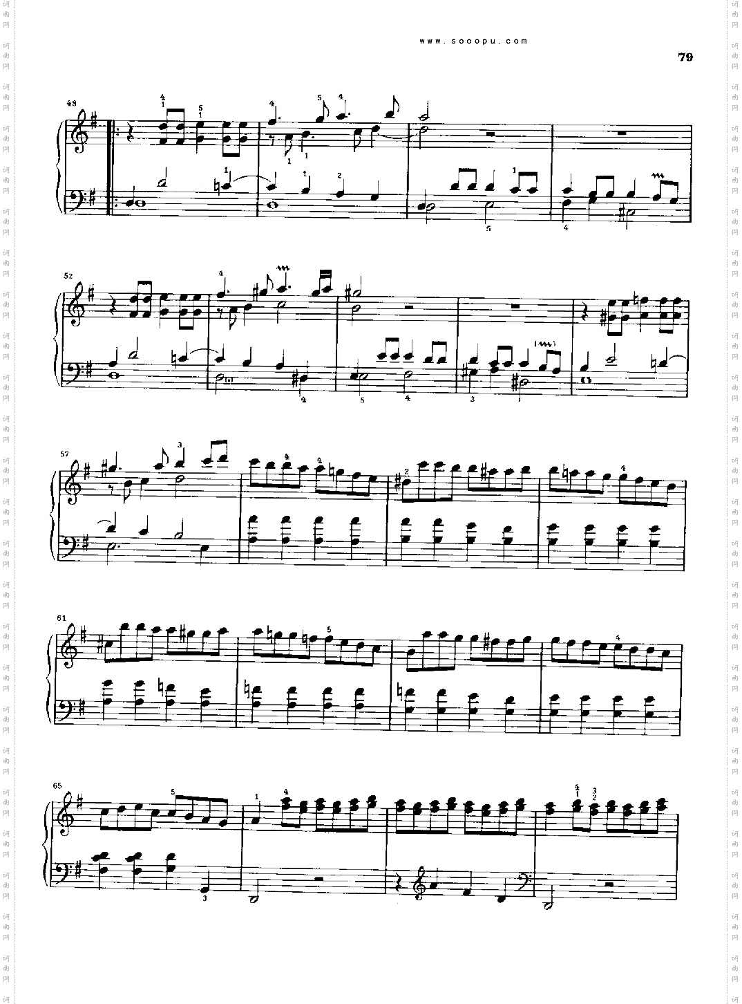 G大调奏鸣曲K520.L86键盘类钢琴