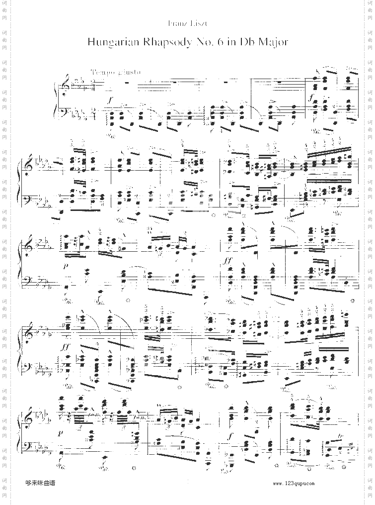 匈牙利狂想曲第六号-李斯特