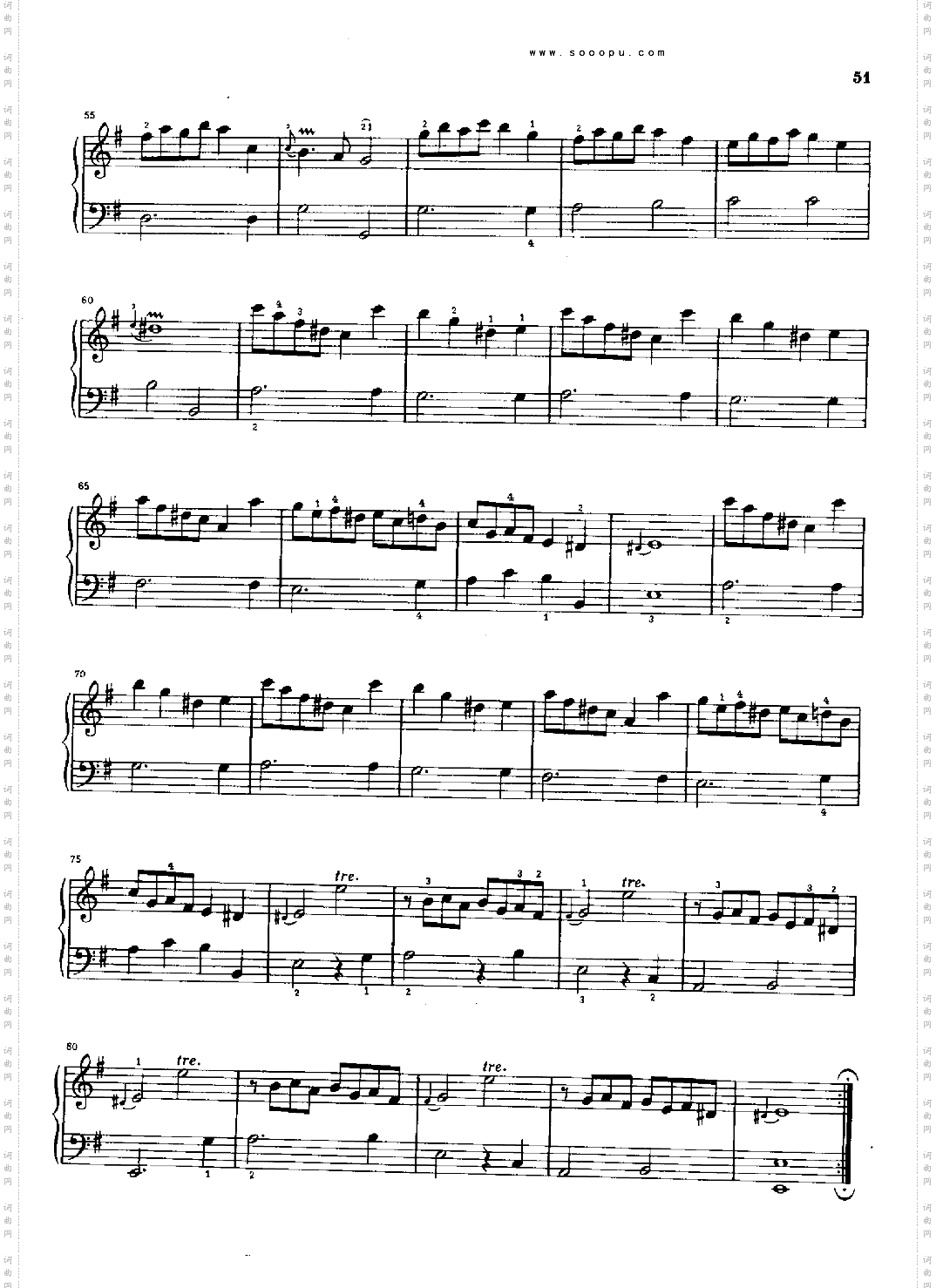 e小调奏鸣曲K291.L61键盘类钢琴