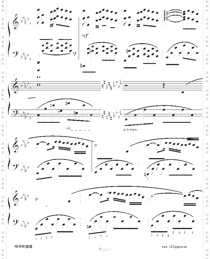 秋日私语-总谱-克莱德曼