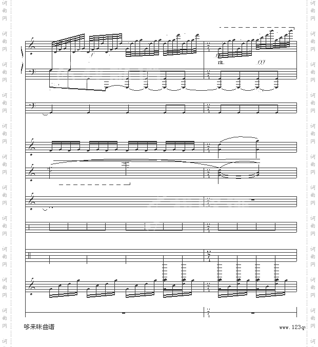 水边的阿狄丽娜-乐队总谱版-克莱德曼