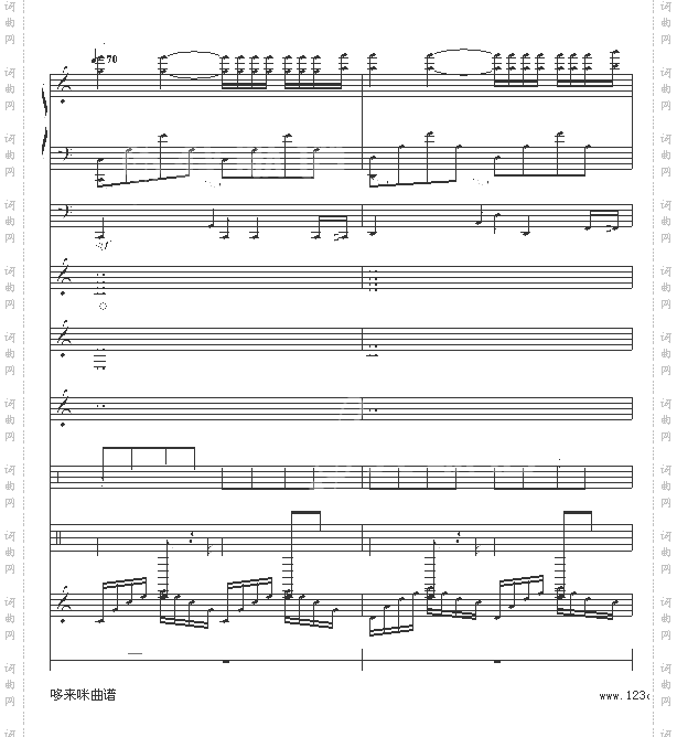 水边的阿狄丽娜-乐队总谱版-克莱德曼