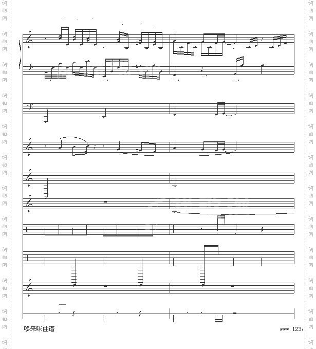 水边的阿狄丽娜-乐队总谱版-克莱德曼