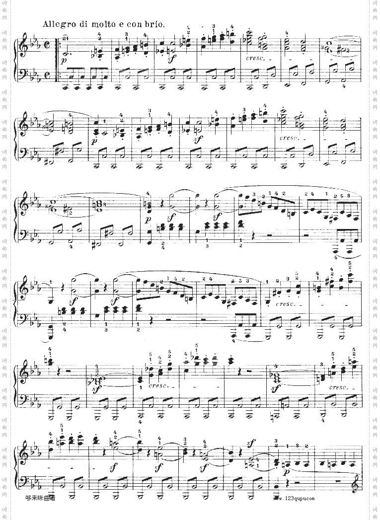 C小调第八琴奏鸣曲悲怆Op—13-贝多芬