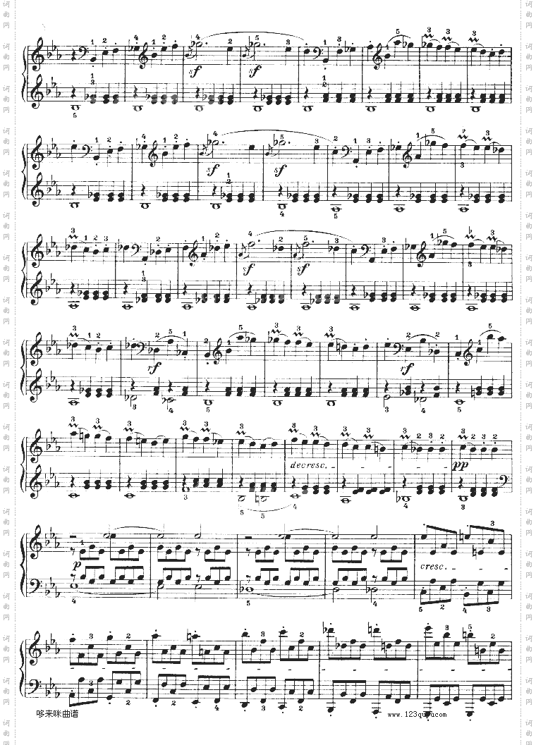 C小调第八琴奏鸣曲悲怆Op—13-贝多芬