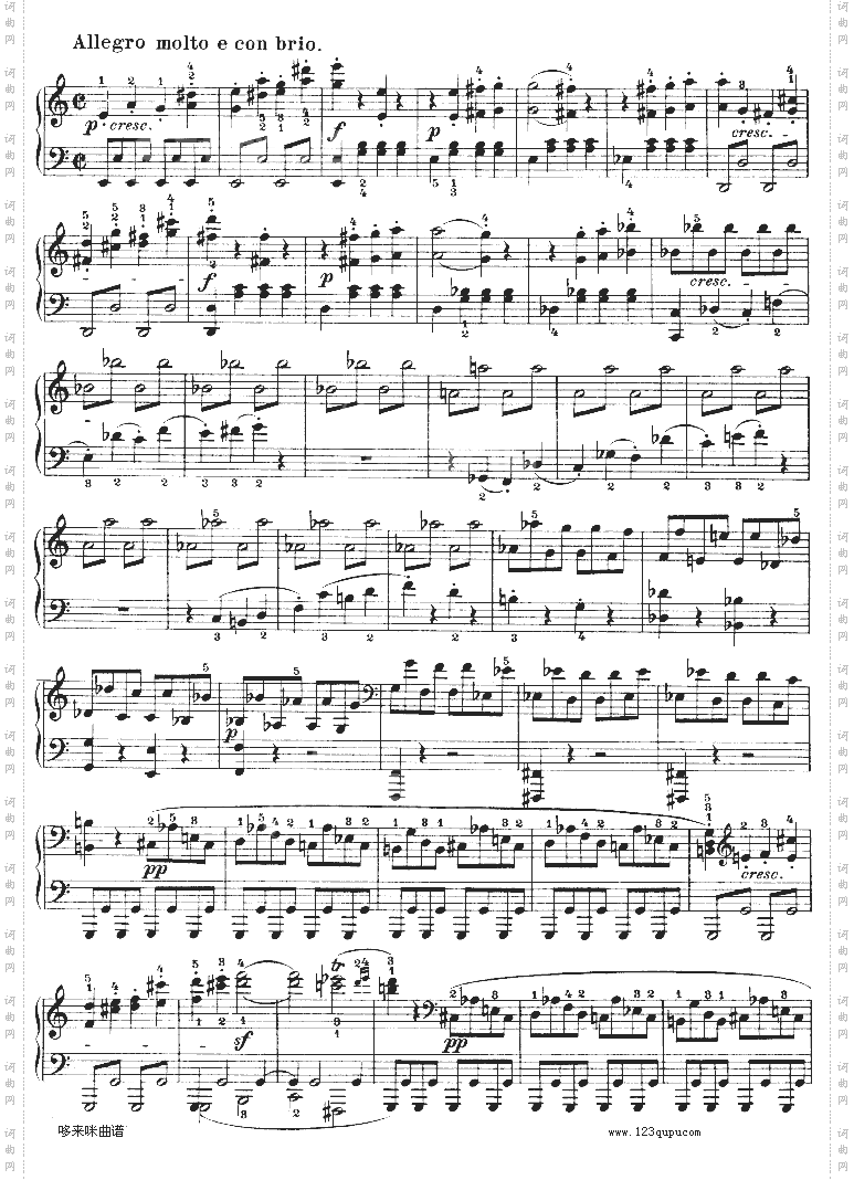 C小调第八琴奏鸣曲悲怆Op—13-贝多芬