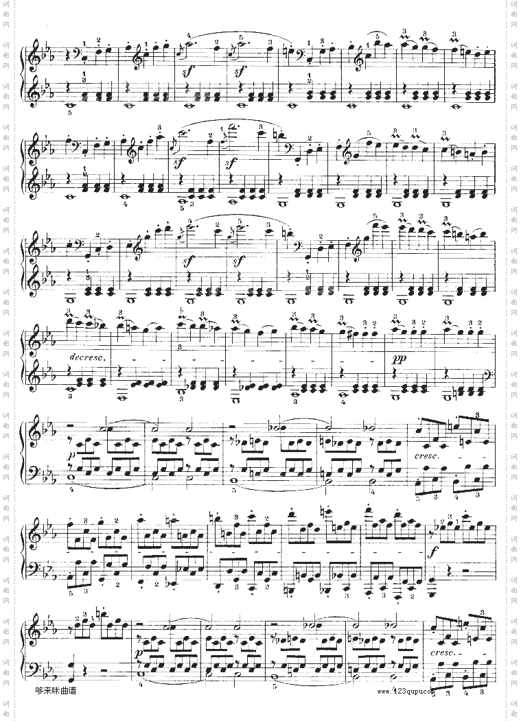 C小调第八琴奏鸣曲悲怆Op—13-贝多芬