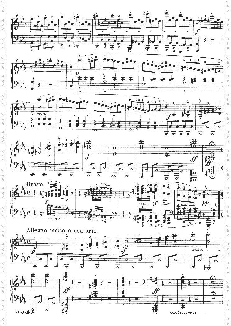 C小调第八琴奏鸣曲悲怆Op—13-贝多芬