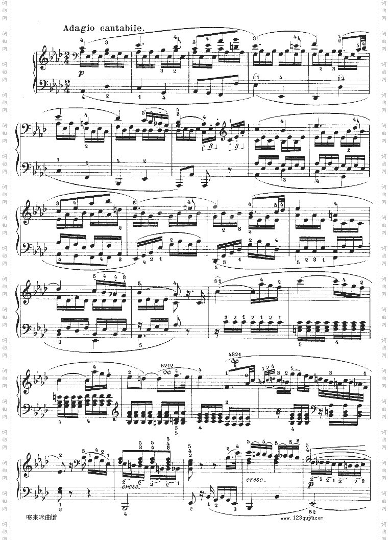 C小调第八琴奏鸣曲悲怆Op—13-贝多芬