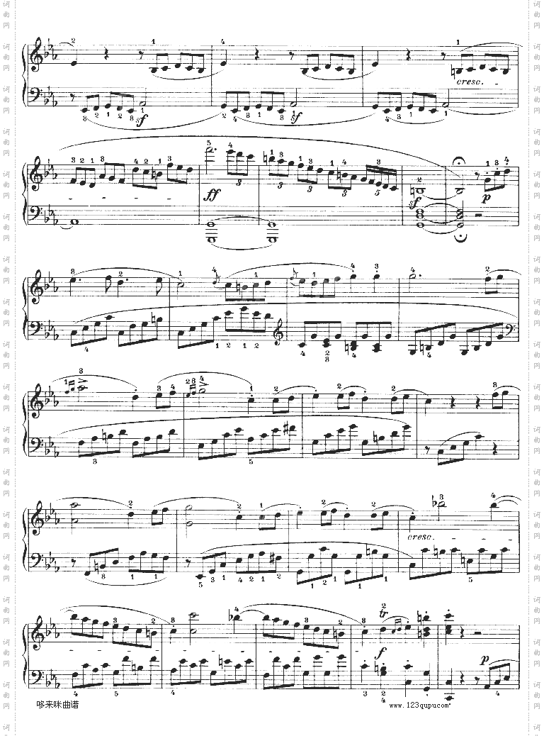 C小调第八琴奏鸣曲悲怆Op—13-贝多芬