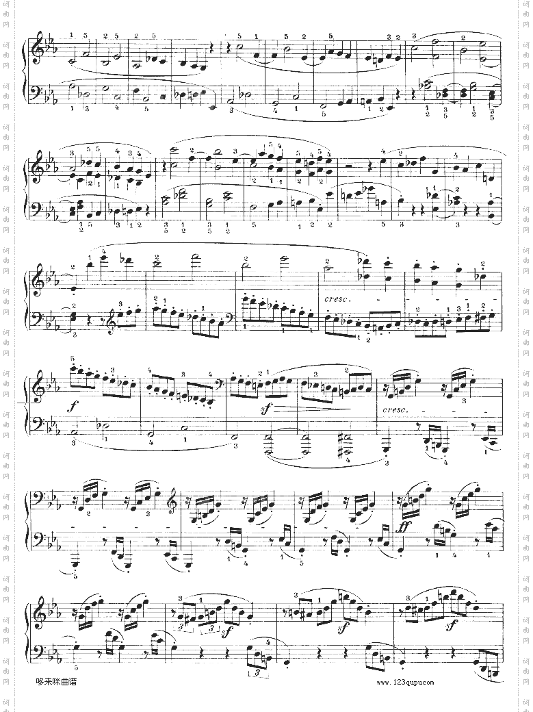 C小调第八琴奏鸣曲悲怆Op—13-贝多芬