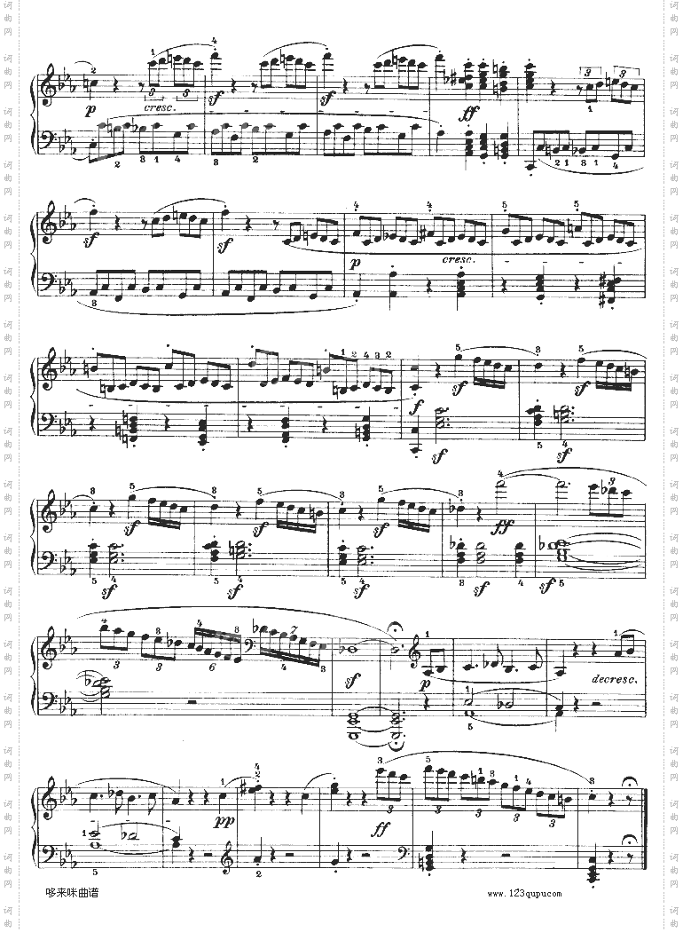 C小调第八琴奏鸣曲悲怆Op—13-贝多芬