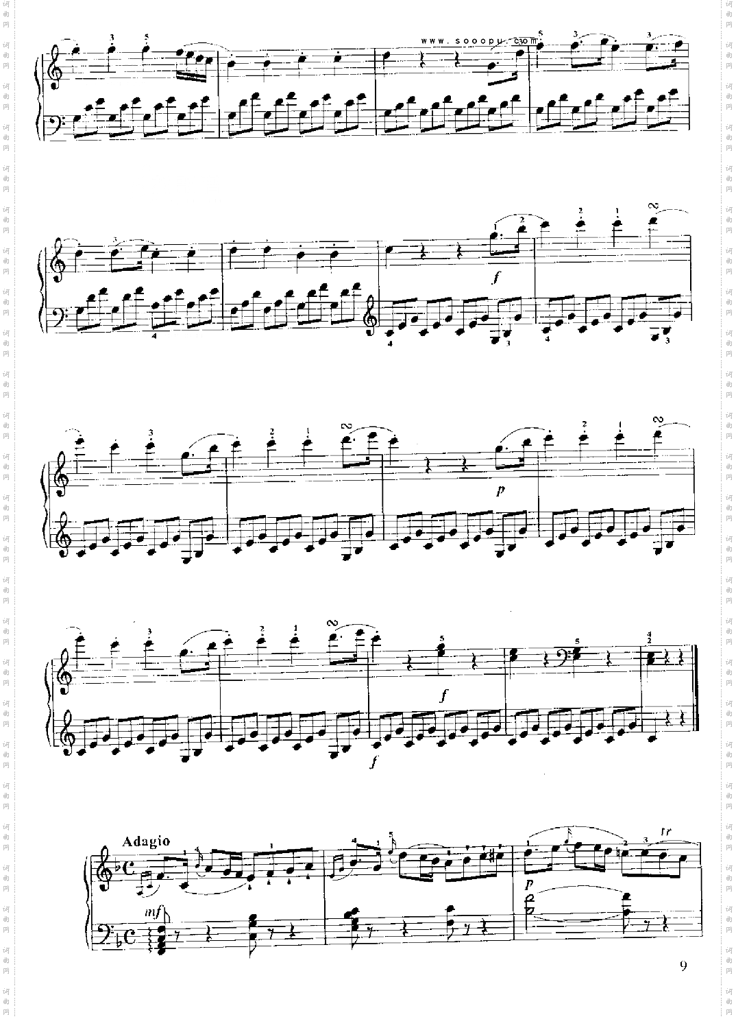 小奏鸣曲键盘类钢琴