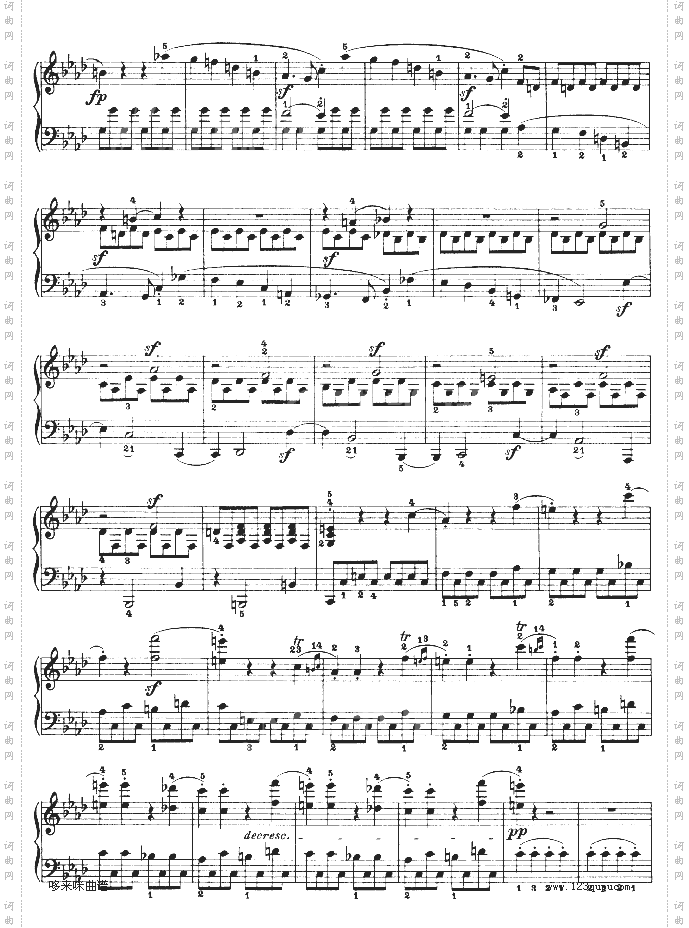 f小调第一钢琴奏鸣曲-贝多芬