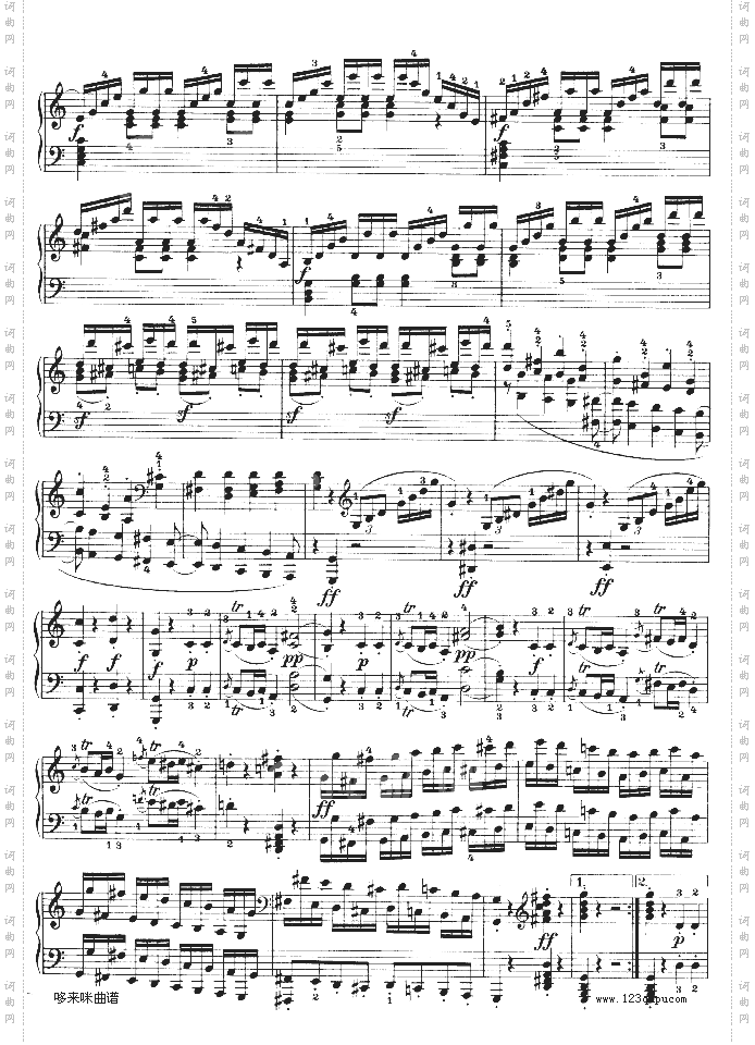 第三钢琴奏鸣曲-Op.2No.3-贝多芬