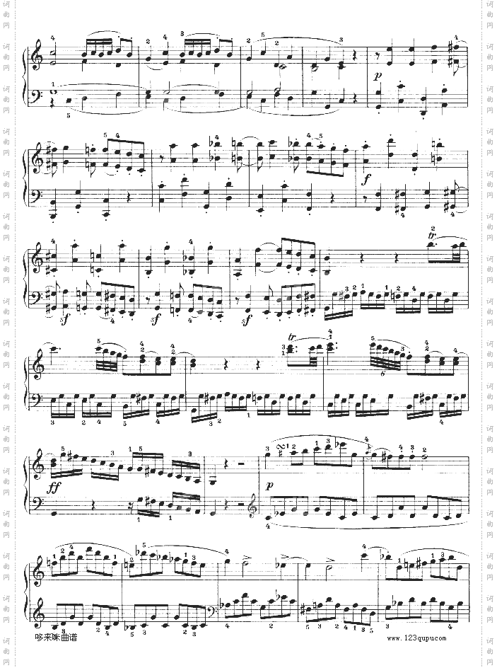 第三钢琴奏鸣曲-Op.2No.3-贝多芬