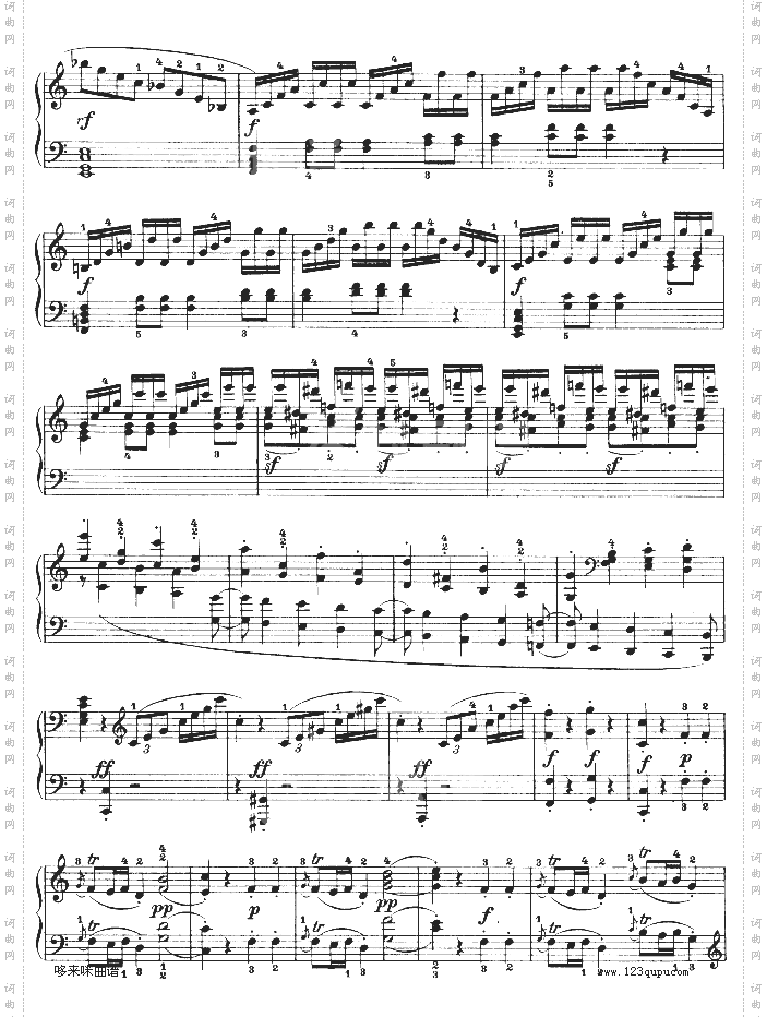 第三钢琴奏鸣曲-Op.2No.3-贝多芬