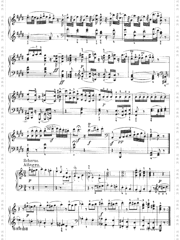 第三钢琴奏鸣曲-Op.2No.3-贝多芬