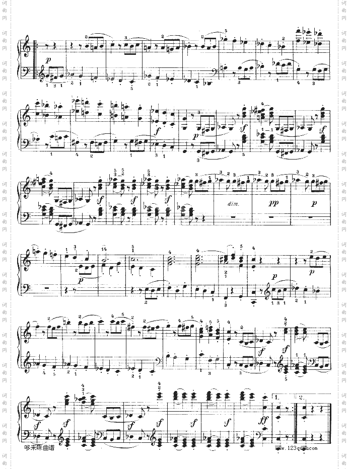 第三钢琴奏鸣曲-Op.2No.3-贝多芬