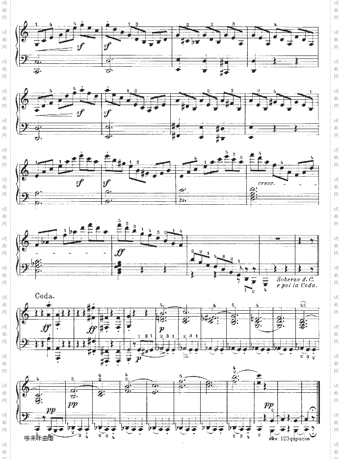 第三钢琴奏鸣曲-Op.2No.3-贝多芬