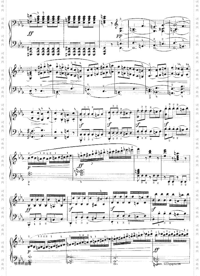 降E大调第四钢琴奏鸣曲-Op.7-贝多芬