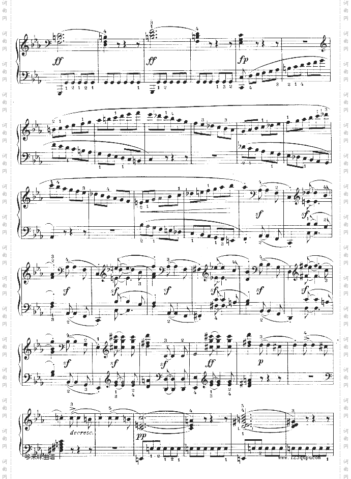 降E大调第四钢琴奏鸣曲-Op.7-贝多芬