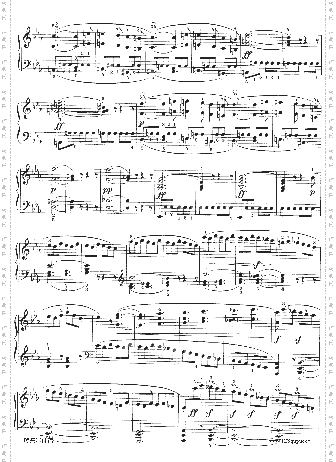 降E大调第四钢琴奏鸣曲-Op.7-贝多芬