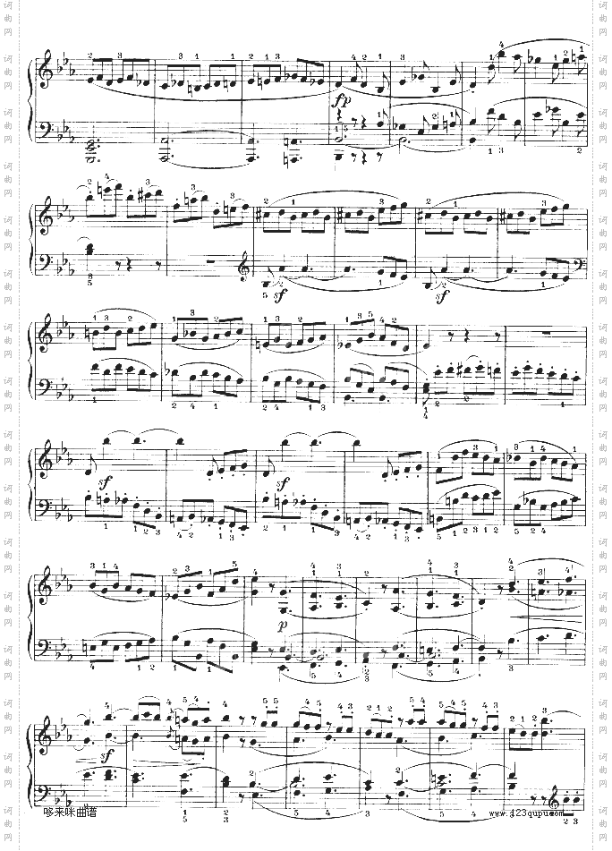 降E大调第四钢琴奏鸣曲-Op.7-贝多芬