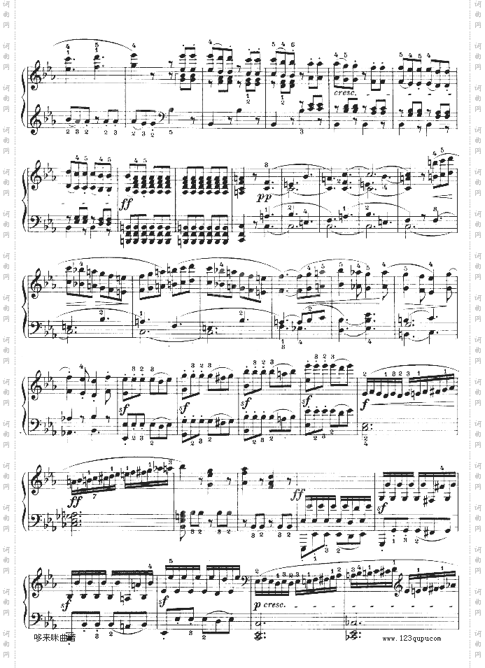 降E大调第四钢琴奏鸣曲-Op.7-贝多芬