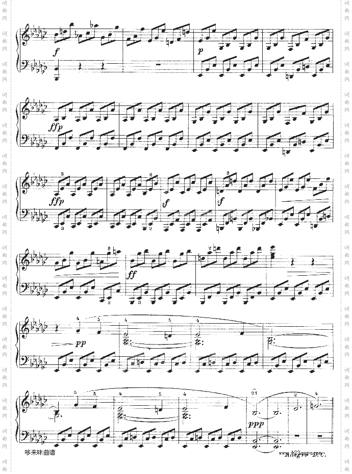 降E大调第四钢琴奏鸣曲-Op.7-贝多芬