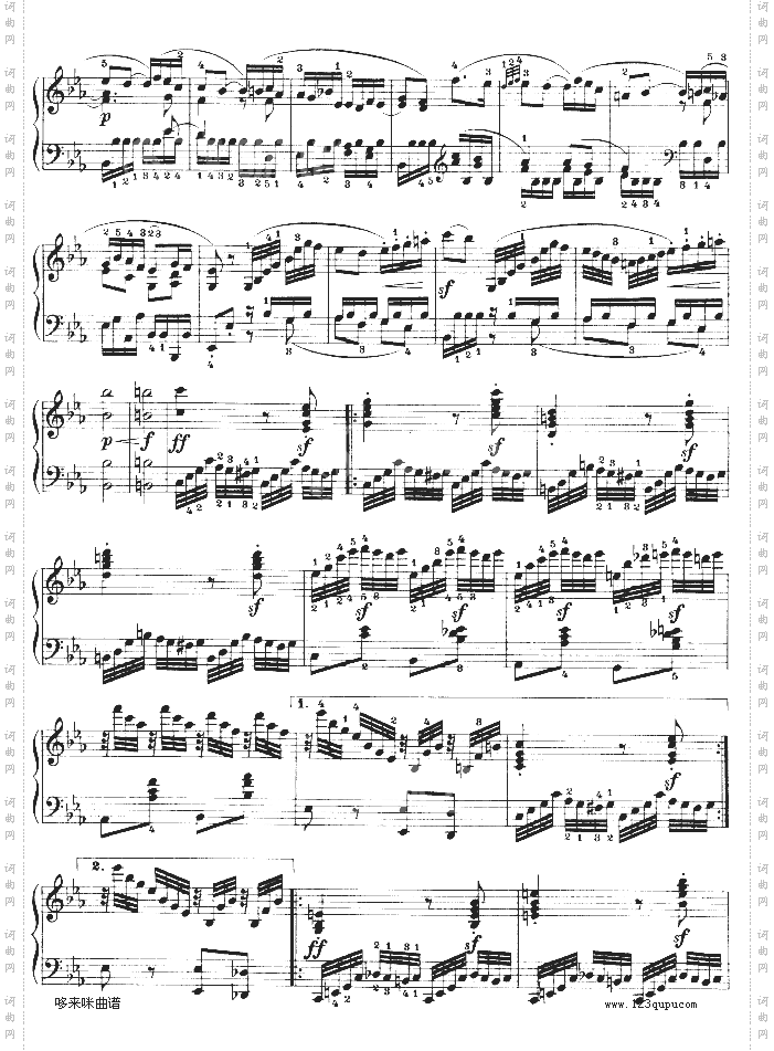 降E大调第四钢琴奏鸣曲-Op.7-贝多芬