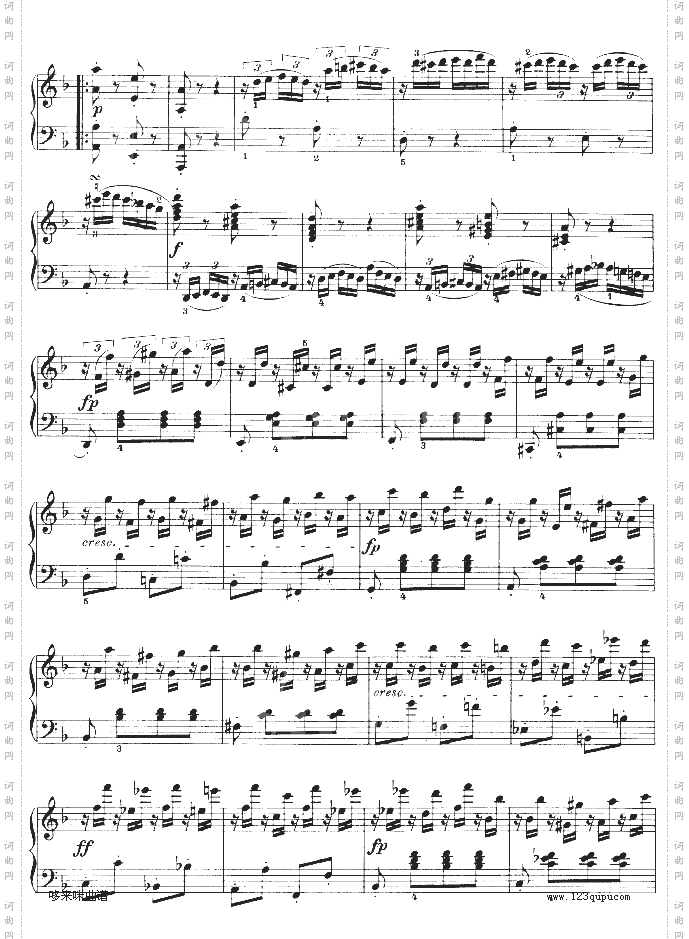 F大调第六钢琴奏鸣曲-Op.10—2-贝多芬