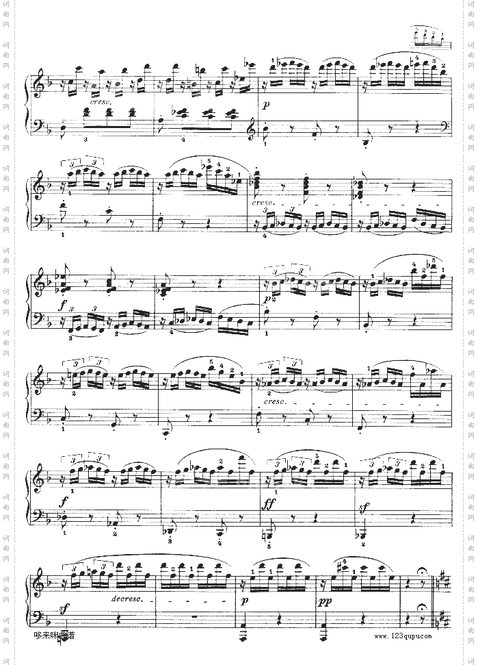 F大调第六钢琴奏鸣曲-Op.10—2-贝多芬