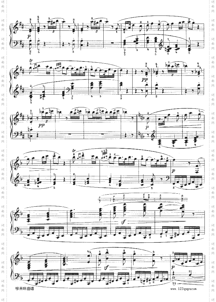 F大调第六钢琴奏鸣曲-Op.10—2-贝多芬