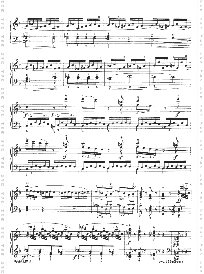 F大调第六钢琴奏鸣曲-Op.10—2-贝多芬