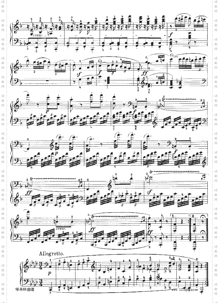 F大调第六钢琴奏鸣曲-Op.10—2-贝多芬