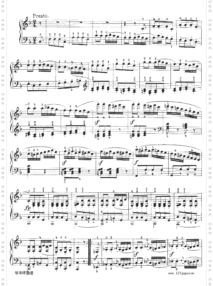 F大调第六钢琴奏鸣曲-Op.10—2-贝多芬