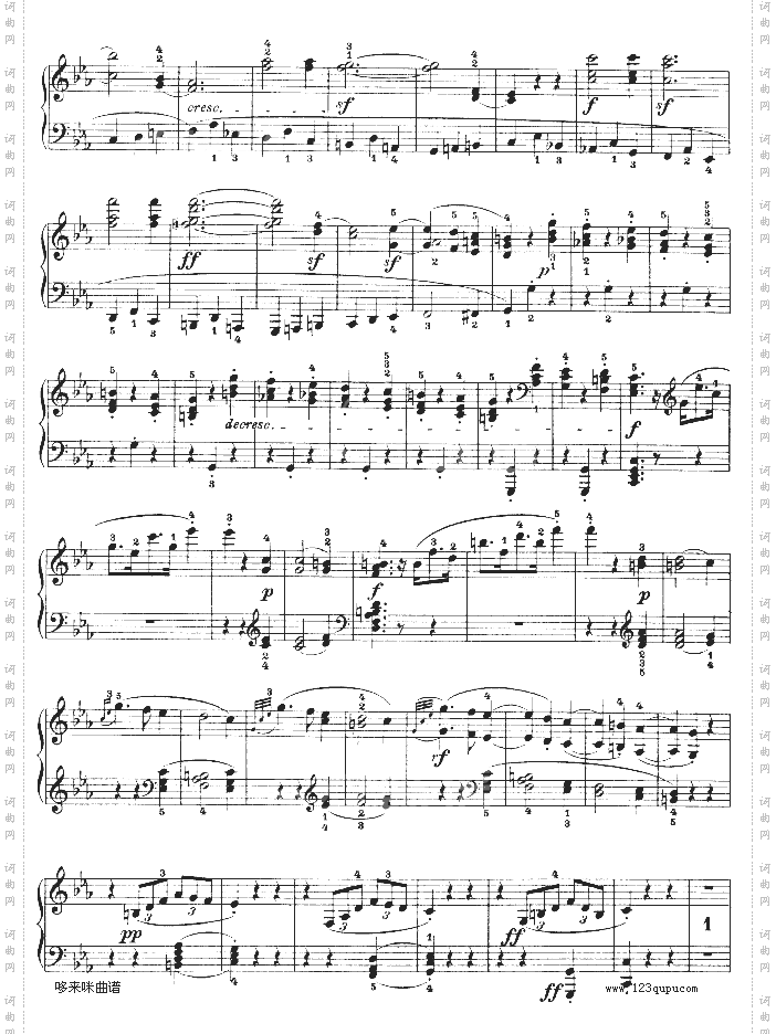 C小调第五钢琴奏鸣曲-Op.10—1-贝多芬